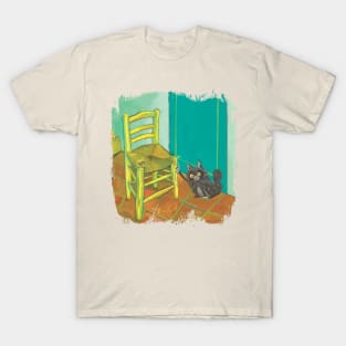 Van Gogh's Cat with Chair T-Shirt